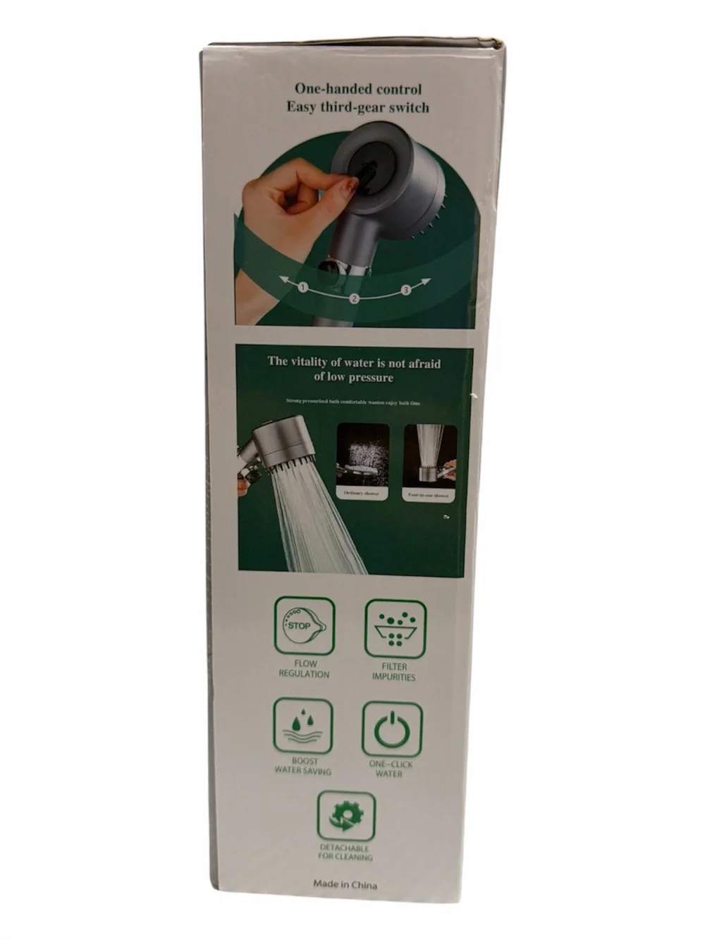 Turbocharged High‑Pressure Shower Head • New in Box